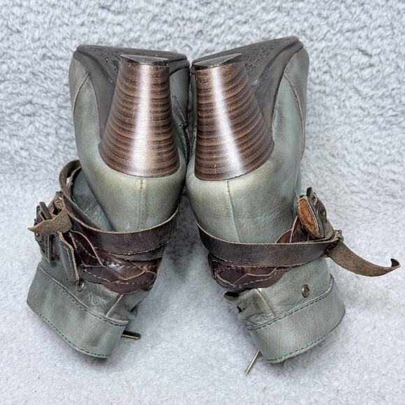 Pikolinos Verona Womens Size 36 US 5.5-6 Ankle Boots Sage Green Leather - Picture 8 of 9